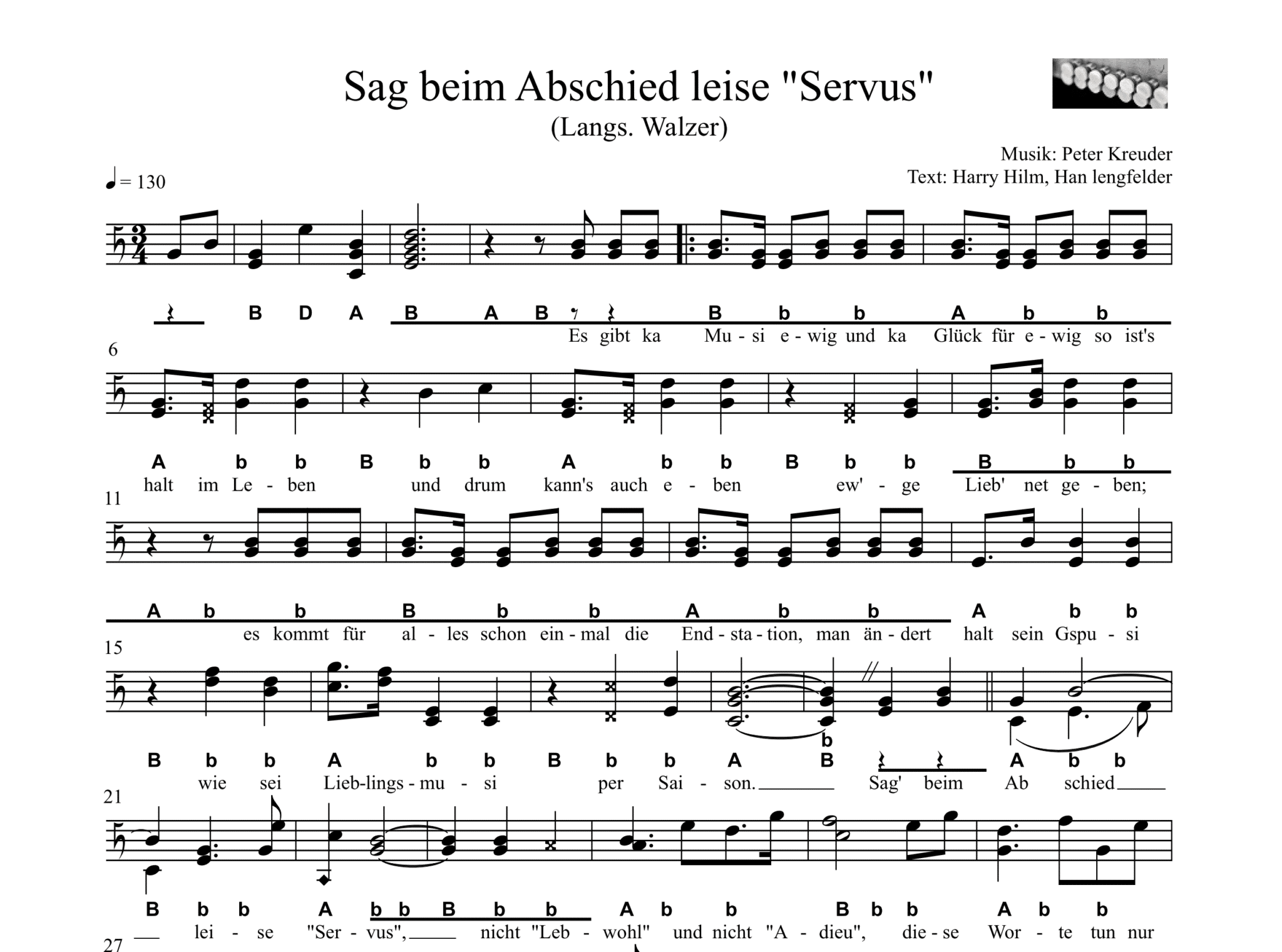 Sag Beim Abschied Leise Servus