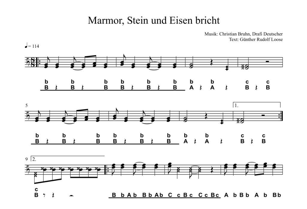  Mamor, Stein und Eisen bricht 
